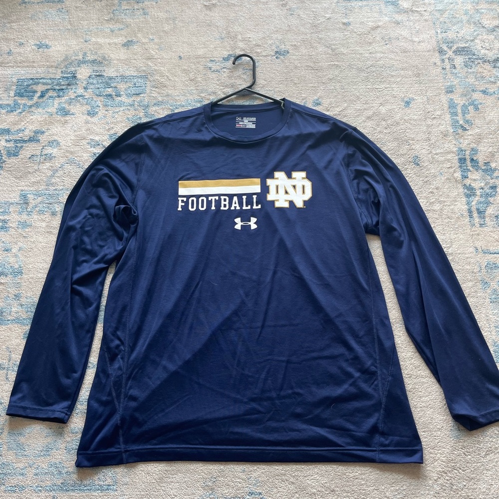 Under Armour Notre Dame Football Sideline Long Sleeve T-Shirt XXL
